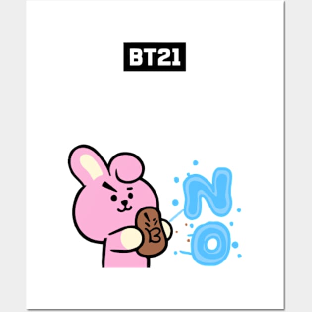 bt21 bts exclusive design 61 Wall Art by Typography Dose